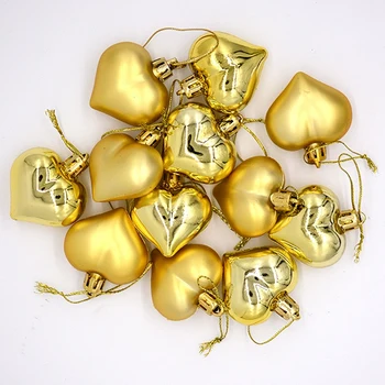 24buc Îndrăgostiților Inima Baubles Ornament Ornamente în Formă de Inimă pentru Ziua Îndrăgostiților, Nunta și Partidul Decor Acasă