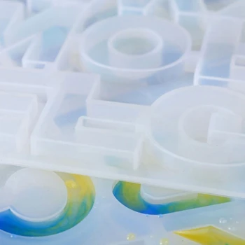 Cristal Rășină Epoxidică Mucegai Scrisoare Alfabet Număr De Pandantive De Turnare Mucegai Silicon