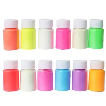 12 Culoare 20g Rășină Luminoase Pigment Kit Strălucire În Întuneric, Praf de Pigment Colorant Colorant Fluorescent Rășină Bijuterii