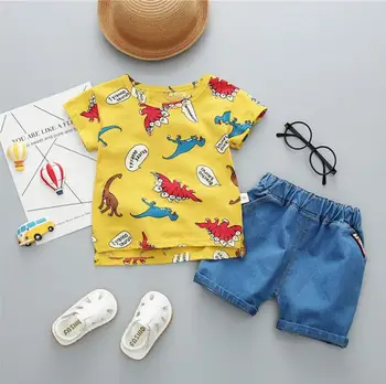 BibiCola baietel Haine de Vară 2020 Moda Copii Baieti Set Haine Copii Toddler Boys Îmbrăcăminte tricou + Pantaloni Trening