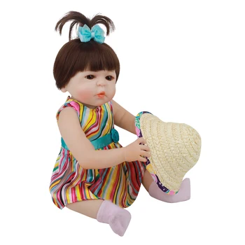 48CM Realiste Păpuși Reborn 18Inch Educație Timpurie Toată Silicon Drăguț Manual Printesa Fata de Copil Păpușă Jucărie Pentru Copil Ziua de nastere Cadou