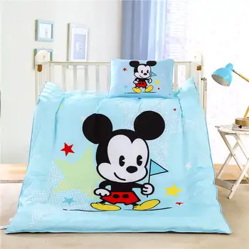 Disney Mickey Mouse Baby Set lenjerie de Pat pat de copil Seturi de Pat pentru Copii lenjerie de Pat Seturi 2-3 Buc , Include(plapuma+fata de perna) Transport Gratuit