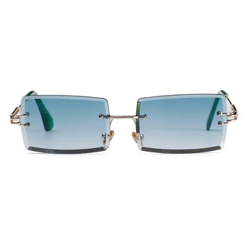 Dreptunghiulară de Lux ochelari de Soare Retro Moda Hip Hop Ochelari fără rame pentru Femei Barbati DSA1