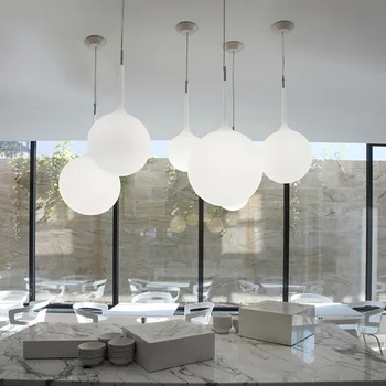 Modern Castor pandantiv lumina sufragerie, dormitor, balcon scari design creativ șase diametru minge de sticlă singură lampă de pandantiv