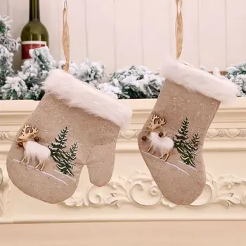 Crăciun, Pom De Crăciun Agățat De Partid Copac Decor Mos Craciun Ciorap Ciorap Cadou Bomboane Pungi Cadou Minunat Sac Pentru Copii Șemineu