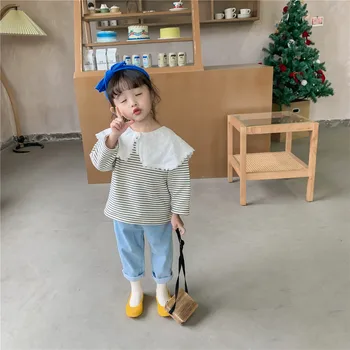 Fete Noi Coreean Blugi Albastru Baby Pantaloni Casual De Primavara 2021 Haine Copii