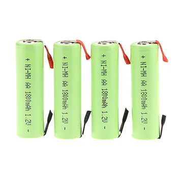 2 buc 1.2 V 1800mAh Ni-MH AA Baterie Reîncărcabilă Ni-MH Baterii pentru aparat de Ras Electric de Ras 4.9*1.4 CM
