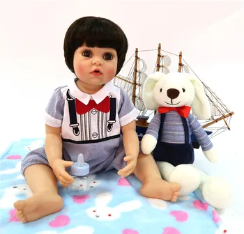 Baby Dolls 55cm Silicon Renăscut copii Papusa de Desene animate drăguț cadou Copil Realist băiat Boneca Renăscut Papusa Pentru Fete Jucării de silicon cadou
