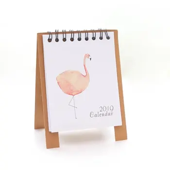 2019 Buc/set Creativ Drăguț Desktop Calendar, Notepad Memento Kawaii Papetărie Școală Lunar Drăguț DIY Calendar Planner