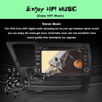 HD 1024*600 PX5 2 Din unitate Cap 8 inch Android 8.1 PC DVD Auto GPS Pentru Honda Civic Salon 2013 casetofon Player