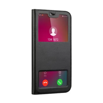 Telefon mobil Caz pentru Huawei P20 Lite P20Lite din Piele Wallet Folio Cover pentru Huawei Nova 3e Lux Flip Telefon Fereastră Sac