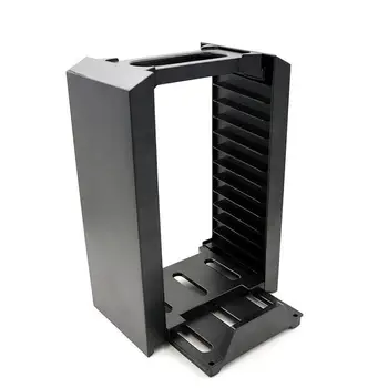 MeterMall Material ABS de Înaltă Capacitate Joc de Stocare pe Disc Tower Dual Controller Charger Dock de Încărcare USB 2 In 1 Pentru Sony PS4