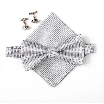 2019 new sosire bărbați gât cravată set papioane, papioane, butoni pătrat de Buzunar batistă