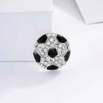 Transport gratuit 21mm minge de fotbal stras butonul pentru DIY Invitație fata Accesoriu de par 50PCS/lot(BTN-5441)