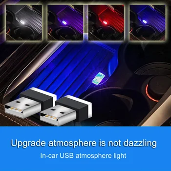 Mașină nouă Lumină LED-uri USB Atmosferă de Lumină Pentru Toyota Avensis Corolla Yaris Rav4 Auris, Prius Prado Camry Celica Fortuner Ven