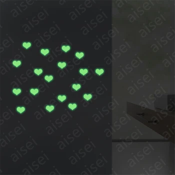 100 buc 3D Star și loveEnergy de Stocare Fluorescente Luminoase pe Autocolante de Perete pentru Camera Copii camera de zi Decal
