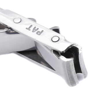 1 BUC Oțel Inoxidabil de Argint Nail Art Instrument Cheie Inel Ultra-subțire Pliabil Mână, Deget de la picior de Unghii Clește de Tăiere Cu Breloc Cutter Trimmer