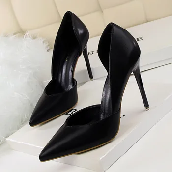 Modelul VINDE FIERBINTE pentru Femei Pompe de Moda Pantofi cu Toc inalt, Negru, Roz, Galben Pantofi Femei Mireasa Nunta Pantofi Doamnelor inaltime Toc 10CM