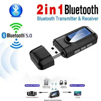 5.0 Adaptor Bluetooth Wireless Display LCD USB Auto Bluetooth Pentru PC AUX TV Transmițător 3.5 mm Audio Muzica Adaptador Receptor B2Z7