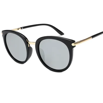 2021 Noua Moda din Plastic Rotund ochelari de Soare pentru Femei Brand Design Ochi de Pisica Reflectorizante Lenes Ochelari de Soare Pentru Femei Oculos UV400