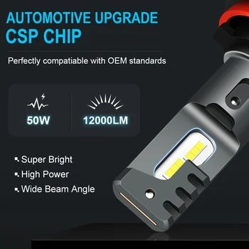 2 buc Super-Luminos 12000LM Canbus CSP H15 Bec LED lumina Farurilor de fază lungă DRL Daytime Running Light Lampa Auto 12V Alb 6000K