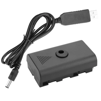 DC Coupler Virtual Baterie Adaptor de Alimentare Camera de Lumina Alimentare Mobil Potrivit Pentru Sony NP-F550 F570 cu Cablu USB