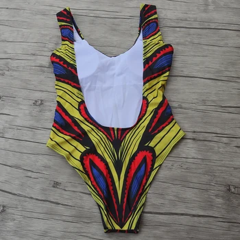 2019 Femei Sexy African Print-O Singură Bucată De Costume De Baie Monokini Cut Mare De Costume De Baie Backless Costum De Baie Tanga Brazilian Beachwear Bikini