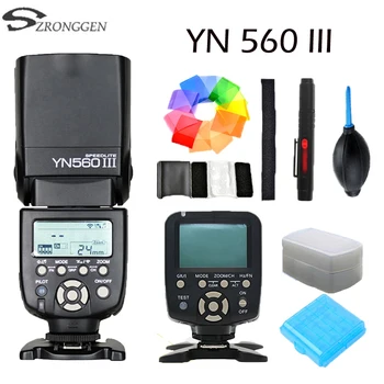 YONGNUO YN-560III YN560 III Wireless Flash Speedlite + YN-560TX LCD Flash Controller YN560-TX pentru Nikon D80 D90 D610 Camera DSLR
