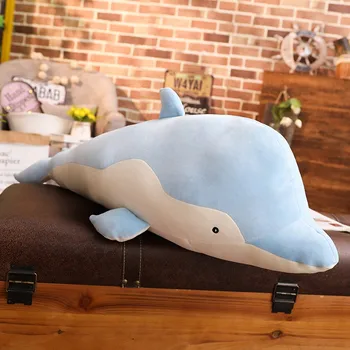90cm Super Moale Delfin Jucărie de Pluș Drăguț Simulare Delfin Umplute de Animale Desene animate Papusa Perna Canapelei Copii Iubitorii de Cadouri