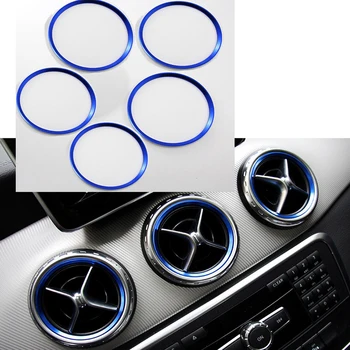 SRXTZM 5pcs styling Auto de Aer condiționat de Ventilație de Evacuare Inel Capac Ornamental Decor pentru Mercedes-Benz A/B/GLA/CIA Accesorii