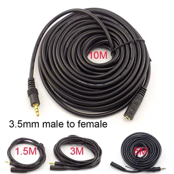 1,5 M/3M/5M/10M DC Jack de 3,5 mm de sex Masculin la Feminin AV Căști difuzor Audio Extensie Cablu PC Audio AUX Stereo Prelungi Cablul