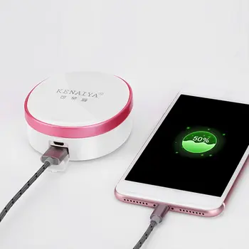 2 in 1 Portable USB Reîncărcabilă Machiaj Oglindă cu LED-uri Nano Ceață Pulverizator Faciale Umidificator Aburi Facial Frumusete Piele Oglindă