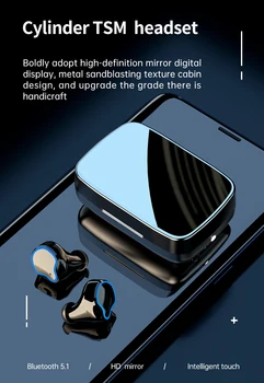 Noul M9 Cască Bluetooth Wireless Sport rezistent la apa pentru Căști Mini-Căștile Cu Microfon, Control Tactil 2000mAh caz de Încărcare