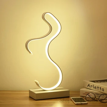 Minimalist Modern Spirală de Masă Lămpi pentru Camera de zi Dormitor Lampa de Birou Led Simplu Stand Corpuri de iluminat Noptiera Office Home Decor