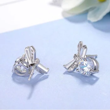 KOFSAC Noi coreea Moda Cercei Argint 925 Pentru Femei Petrecerea de Nunta Creative Rafinat Fluture Cristal Cercei Bijuterii Cadouri