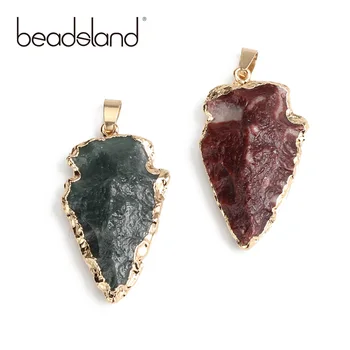 Beadsland piatră Naturală piatră Semiprețioasă Pandantiv DIY Moda Bijuterii Colier Pentru Femei Dimensiune 40*25 mm 38567