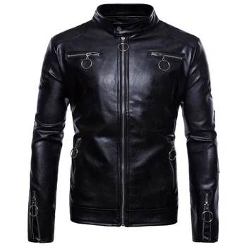 Jacheta de piele barbati plus dimensiune bărbați din piele motocicleta jacheta de piele barbati frumos haine motocicleta jacheta barbati topuri