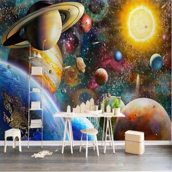 Milofi profesionale personalizate 3D tapet mural spațiu univers cameră pentru copii dormitor mare pictură murală