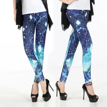 Galaxy Model Imprimat Talie Inalta Femei Jambiere De Moda De Fitness Subțire De Sex Feminin Al Nouălea Pantaloni