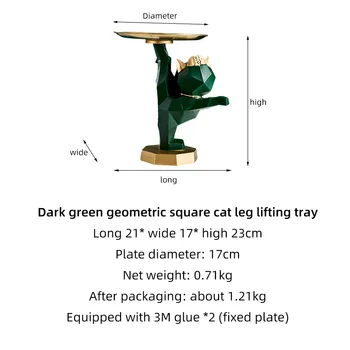 Rășină Geometrie Figurine De Animale Acasă Decorare Accesorii De Yoga Pisică Câine Model Pentru Decorare Mari Statui Living Decorul Camerei