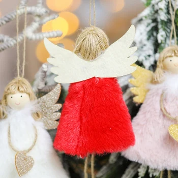 4BUC de Anul Nou Agățat Păpușă de Crăciun Articole Unghi de Fulgi de zăpadă, Ornamente pentru Masă de Crăciun, Decorațiuni pentru Petrecere Acasă