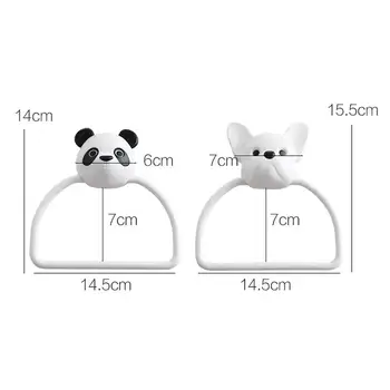 1 BUC Perete Montate pe Animale Panda Desene animate Prosop Agățat de Inel Prosop Rack Hanger Suport pentru Prosop Raft de Depozitare pentru Accesorii de Baie