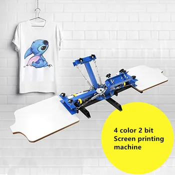 4 culoare 2 ecranul printer Manual de ecran de imprimare T-shirt îmbrăcăminte non-țesături Ecran de imprimare mașină Dispozitive Reglabile