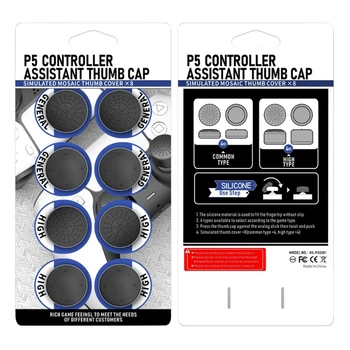 Thumbstick Joystick Prindere Camuflaj Silicon Acoperire Caz Piele Pentru PS5 Controller