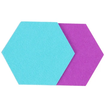 BMBY-Set De 6 Hexagon Simțit Pin Bord Auto Adeziv Buletinul Memo Foto Planșe Colorate Spuma de Perete Decorative Cu 6 Pu