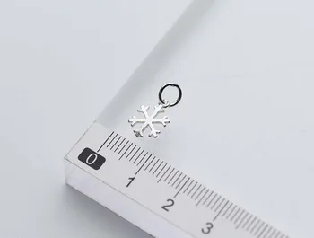 2 buc/lot en-Gros de Argint 925 Zăpadă Pandantive 11x9mm Crăciun Bijuterii Charms Accesorii DIY Cadou Colier Cercei