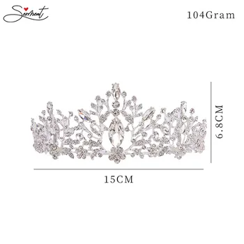 De lux 2020 Cristal de Moda frizură Mireasa crown Copil cerc Păr Printesa fată bijuterii Accessiories Petrecere de Nunta de VÂNZARE
