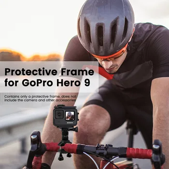 Cadru din Plastic pentru Gopro Hero9 Negru Lightweigt Shell Carcasă de Protecție Acoperă cu Dual Rece de Pantofi pentru Gopro Hero9 Negru Camera