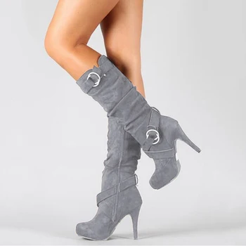 2020 Nouă Femei Pantofi PU Cizme de Iarna Bota Feminina de la Jumătatea Vițel Cizme de Zapada de sex Feminin Cald Zapatos Mujer Bota Clasic de Pantofi Femei