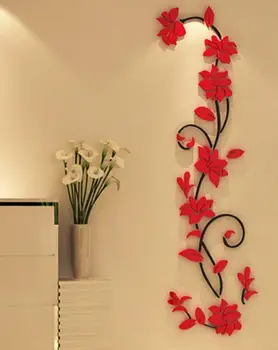 3D DIY Vaza de Flori Copac Îndepărtat de Artă Vinil Autocolante de Perete Decal Murală Home Decor Pentru Dormitor Acasă TV de Fundal de Decor